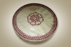 Painted shaman drum